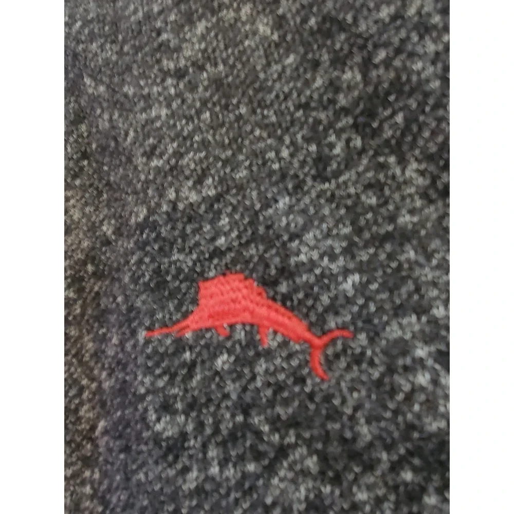 Tommy‎ Bahama Mens Grey Colorblock Marlin Long Sleeve Crewneck Tee Shirt XL